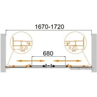 Душевая дверь Cezares Molveno-BF-2-170-C-Cr-IV