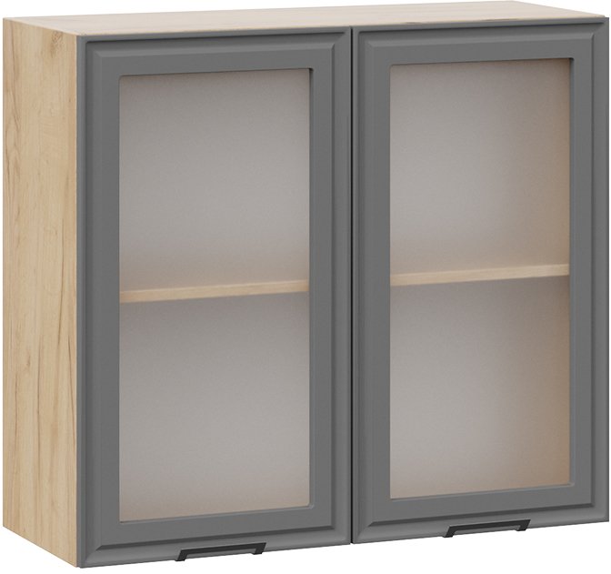 

Шкаф навесной Трия Белладжио 1В8С (дуб крафт золотой/софт графит)