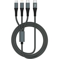Кабель TFN TFN-C-3IN1-USBC-GR USB Type-A - USB Type-C/Lightning/microUSB (1.2 м, белый)