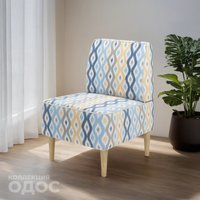 Интерьерное кресло MONOFIX Одос Принт кресло (абстракция голубой/микровелюр)