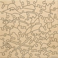 Мозаика/пазл Нескучные игры Фигурные деревянные пазлы. Мечи и розы 8225