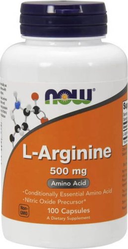 L-аргинин Now Foods L-Arginine 500 мг (100 капсул)