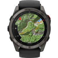 Умные часы Garmin Fenix 8 Pro 51 мм (серый, черный силиконовый ремешок)