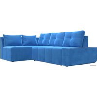 Угловой диван Mebelico Амадэус 109683 (левый, велюр, голубой)