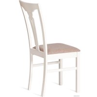 Стул TetChair Hermes 43x49x94 (дерево гевея/Ivory White/ткань серый)