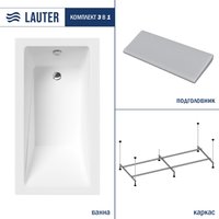Ванна Lauter Estelle 120 21206020 (с каркасом и серым подголовником)