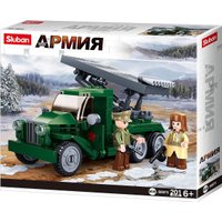 Конструктор Sluban Армия ВОВ. Боевая машина БМ-13 Катюша M38-B0975 (201эл)