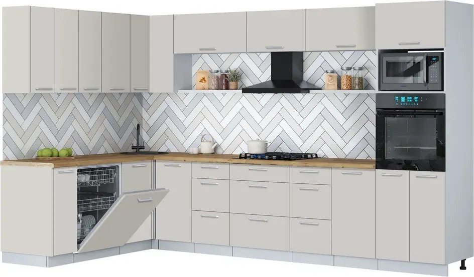 

Готовая кухня Интерлиния Мила Gloss 1.896х3.38-2 (кашемир/кашемир/дуб бунратти)