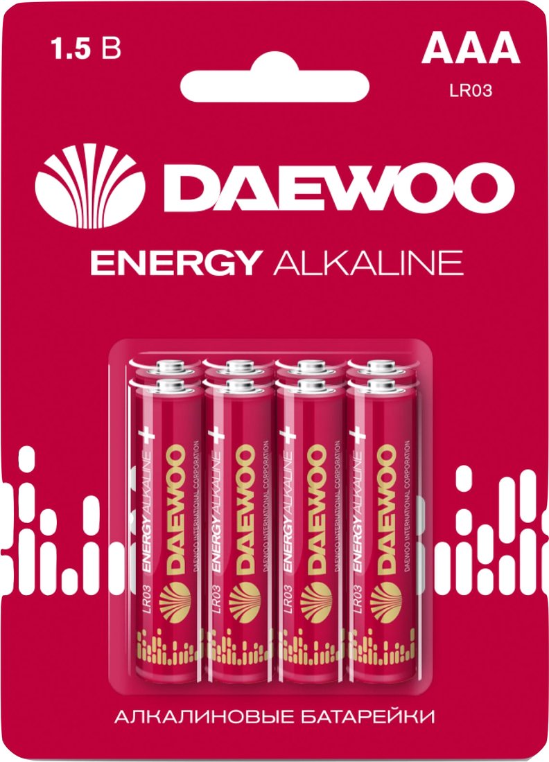 

Батарейка Daewoo Energy Alkaline AAA 8 шт. 5031111