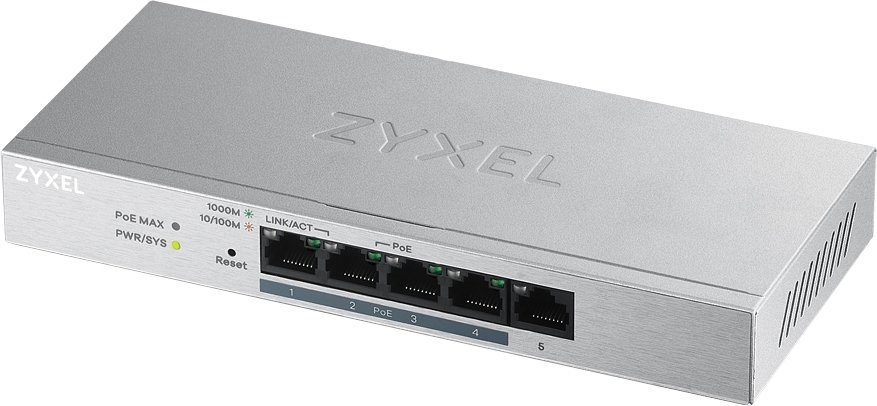 

Настраиваемый коммутатор Zyxel GS1200-5HP v2