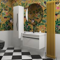  Lauter Тумба под умывальник Eva 69 (белый глянец, ручка из матовой стали)