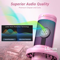 Проводной микрофон Tonor TC310 (розовый)