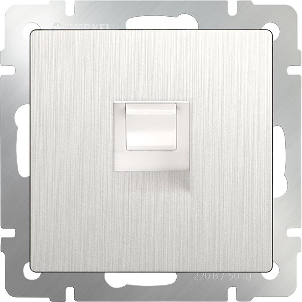

Розетка компьютерная Werkel WL13-RJ-45 (перламутровый рифленый)