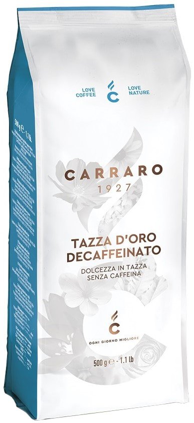 

Кофе Carraro Tazza D'oro Decaffeinato в зернах 500 г