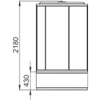 Душевая кабина Domani-Spa Simple 99 High Black DS01Sm99HWCl00.Gt-V1.2-Black (белый/прозрачное стекло) в Орше