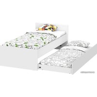 Кровать NN мебель Токио выкатная система 80x190 00-00106111 (белый текстурный)