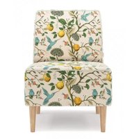 Интерьерное кресло Mio Tesoro Одос Принт (лимон/микровелюр)