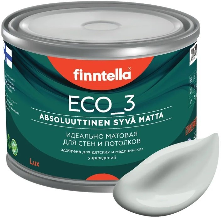 

Краска Finntella Eco 3 Wash and Clean Sumu F-08-1-1-LG182 0.9 л (бледно-серый)