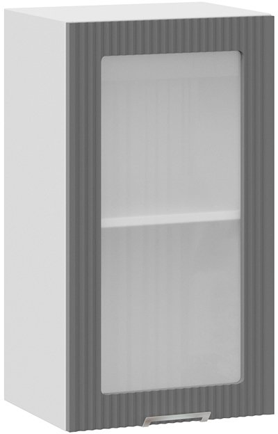 

Шкаф навесной Трия Кимберли 1В4С (белый/титан)