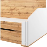 Кровать-тахта Involux Sale 90x200 с ящиками км0144 (белый премиум/дуб натюрель)