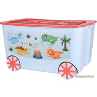 Ящик для хранения Эльфпласт KidsBox EP449 (бирюзовый/коралловый)