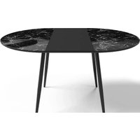 Кухонный стол Элементика Стенли 1000 (черный мрамор/черный кварц/черный)