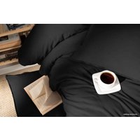 Евро комплект постельного белья Arya Natural Stone Washed 8680943228192 (черный)