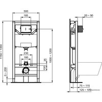 Унитаз подвесной Ideal Standard Tesi AquaBlade T007901+T352701+R020467