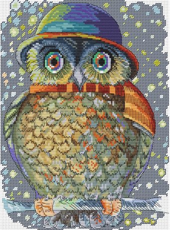 Набор для вышивания Белоснежка Сова в шляпе 174-14