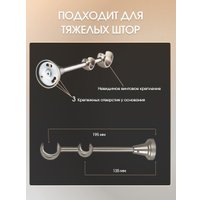 Карниз для штор Sundays Home Орсей 25мм+16мм двухрядный (сатин, 2.4м)