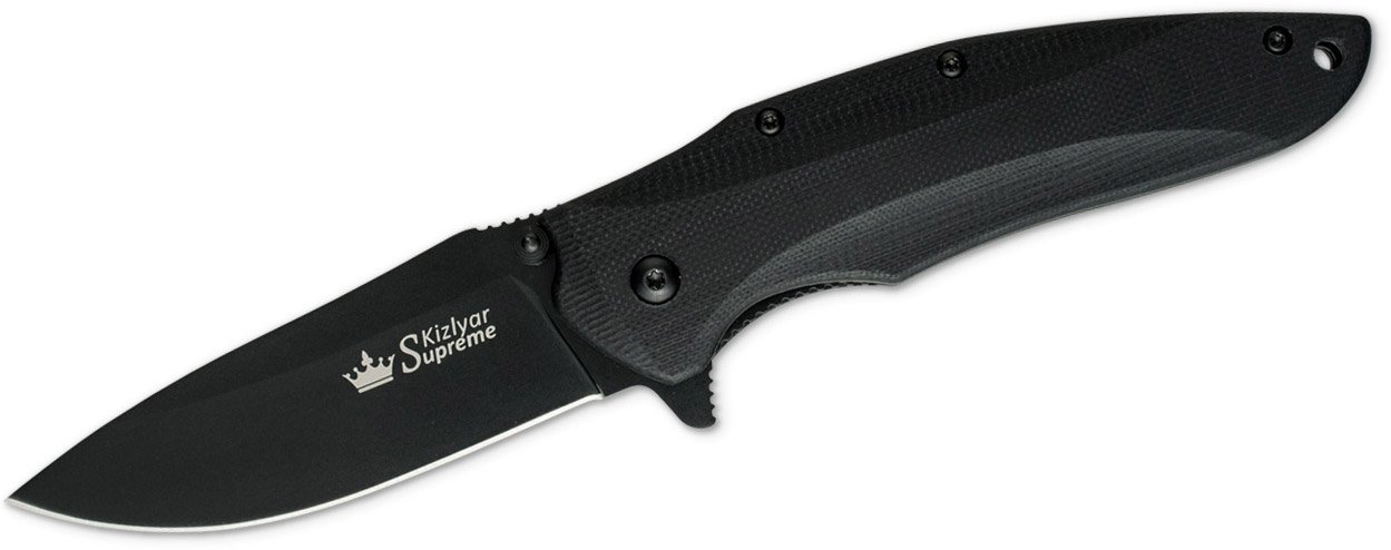 

Складной нож Kizlyar Supreme Zedd AUS-8 Black Titanium