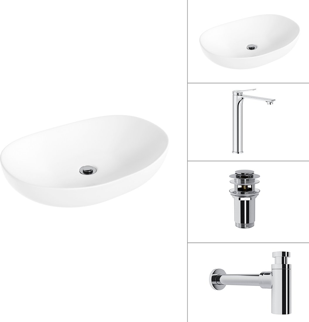 Умывальник Lauter 21502 + Rio 21AM12672 + сифон 21635CH + дон.клапан 21190CH (хром)