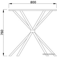 Кухонный стол AksHome Selia 59160 (стекло/хром)