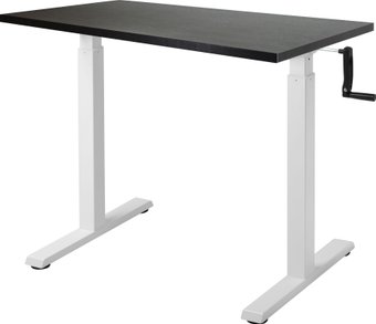 Стол с регулировкой высоты ErgoSmart Manual Desk Compact 1360x800x36 мм (дуб мореный/белый)