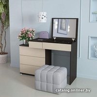 Туалетный столик с зеркалом MFMaster Нуар-6 (венге/дуб молочный)