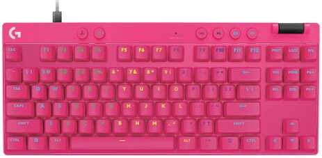 Клавиатура Logitech G Pro X TKL Rapid 920-013255 (розовый, с гравировкой)