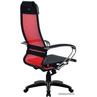 Офисное кресло Metta SU-1-BK Комплект 4, Pl тр/сечен (пластиковые ролики, красный)