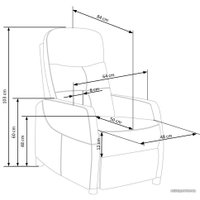 Реклайнер Halmar Felipe (бежевый)