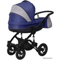 Универсальная коляска Siger Alba (2 в 1, синий/серебристый)