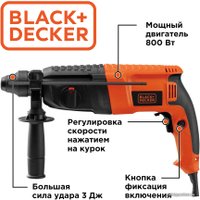 Перфоратор Black & Decker BDHR26KR-RU в Барановичах