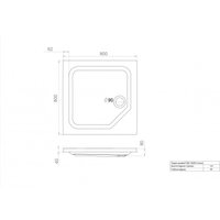 Душевой поддон Maroni Низкий квадрат 80х80