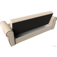 Диван Лига диванов Лига-019 118381 (экокожа, бежевый/коричневый/подушки коричневый)