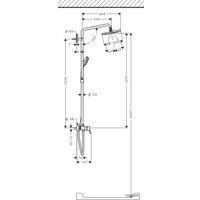 Душевая система  Hansgrohe Croma 220 Showerpipe (27222000)