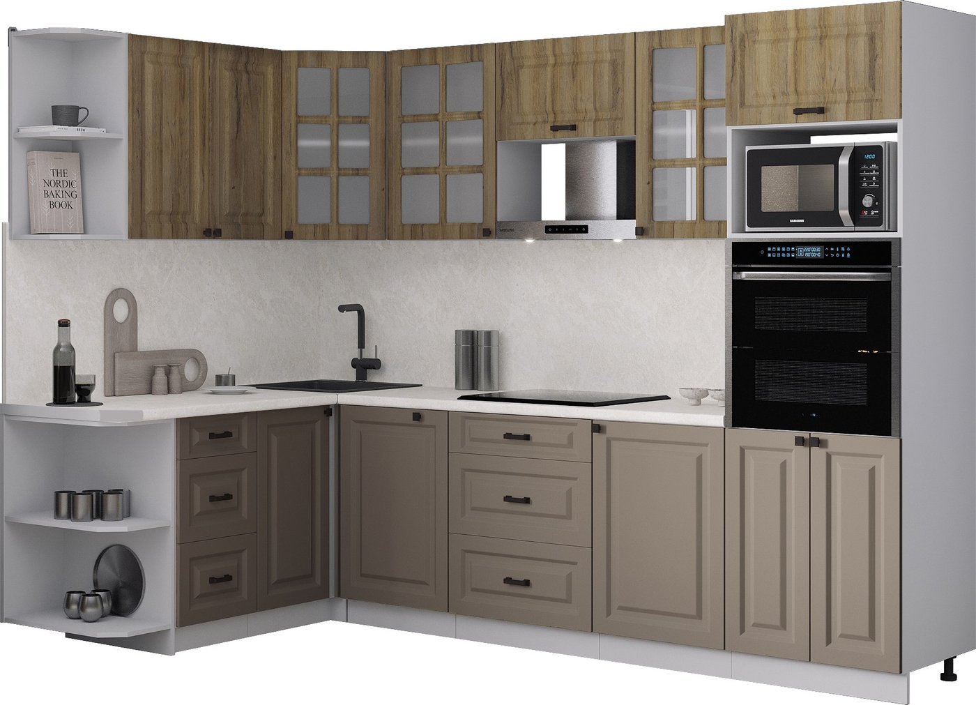 

Готовая кухня Интерлиния Мила Деко 1.68x2.8 LV (луна/дуб вотан/опал светлый)