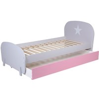 Кровать Polini Kids Mirum 1915 c ящиком (серый/розовый)