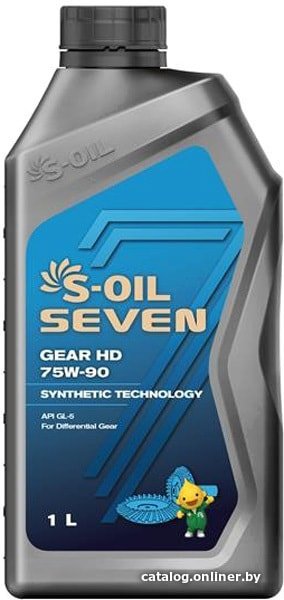 Трансмиссионное масло S-OIL SEVEN GEAR HD GL-5 75W-90 1л