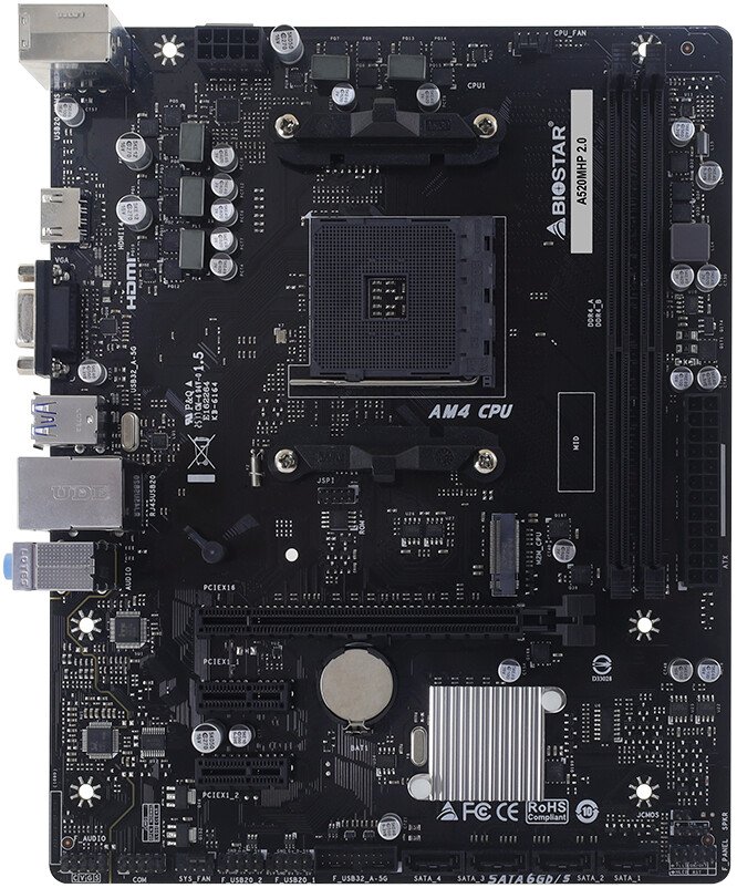 Материнская плата BIOSTAR A520MHP 2.0 Ver. 6.0