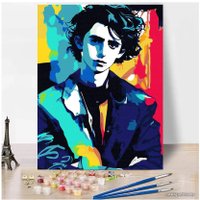 Картина по номерам Red Panda Тимоти Шаламе Поп Арт p54958