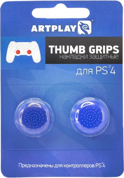 

Накладки для стиков Artplays Thumb Grips для PS4 (2 шт., синий)