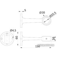 Держатель для трубы Tris 570 R50 (дистанционный, проходной) в Могилеве